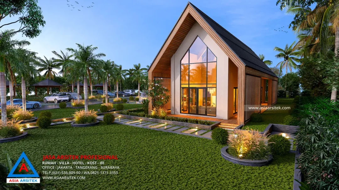 Jasa Arsitek Desain Rumah Pertemuan Scandinavian 2 Lantai di Sukabumi Bangunan Pertemuan