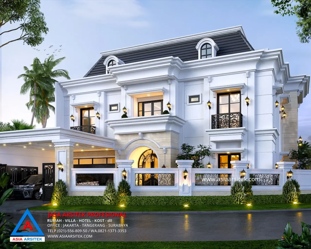 Jasa Arsitek Desain Rumah Tropis tampak depan