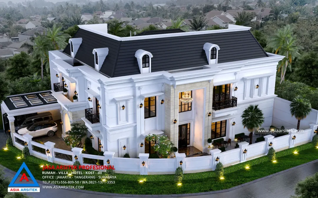 Jasa Arsitek Desain Rumah Tropis tampak atas