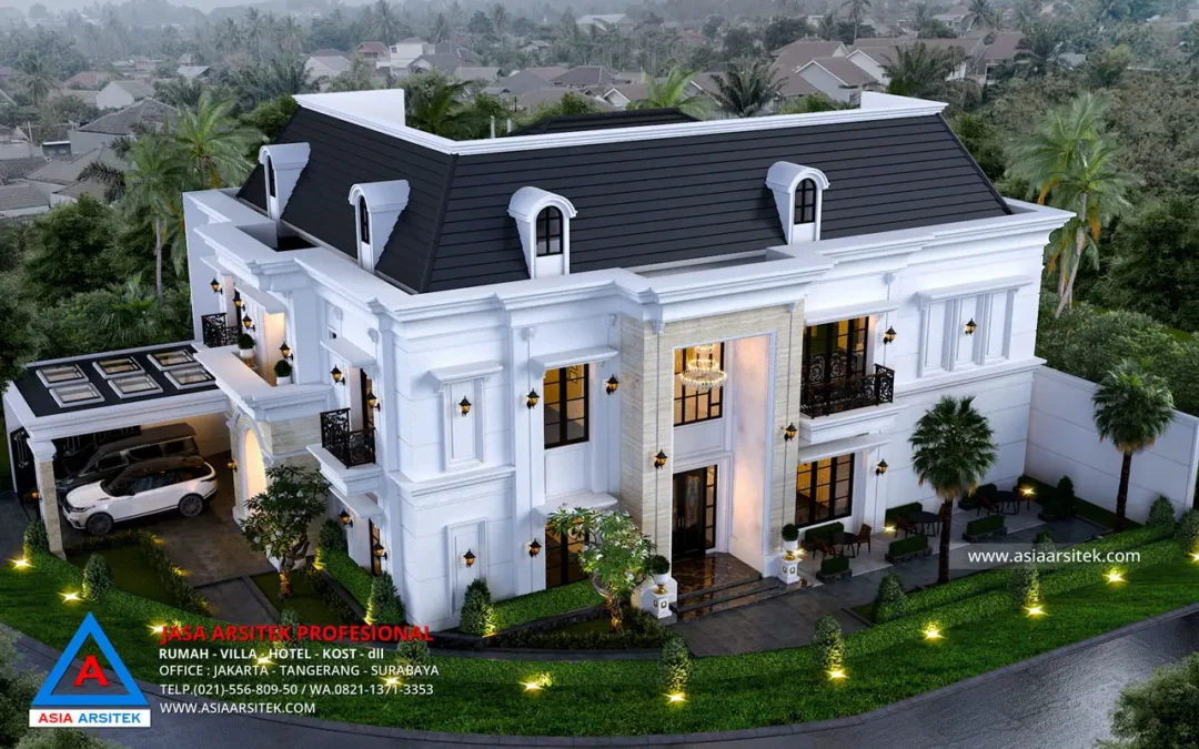 Jasa Arsitek Desain Rumah Tropis atas tanpa pagar