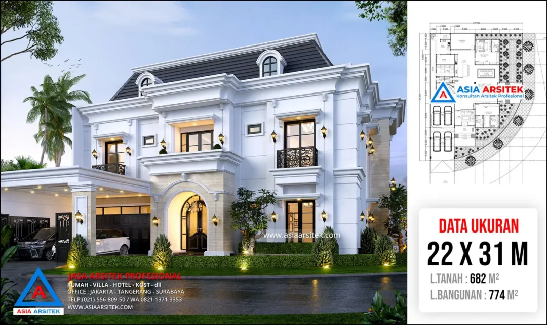 Jasa Arsitek Desain Rumah Tropis 2 Lantai di Bogor Jawa Barat
