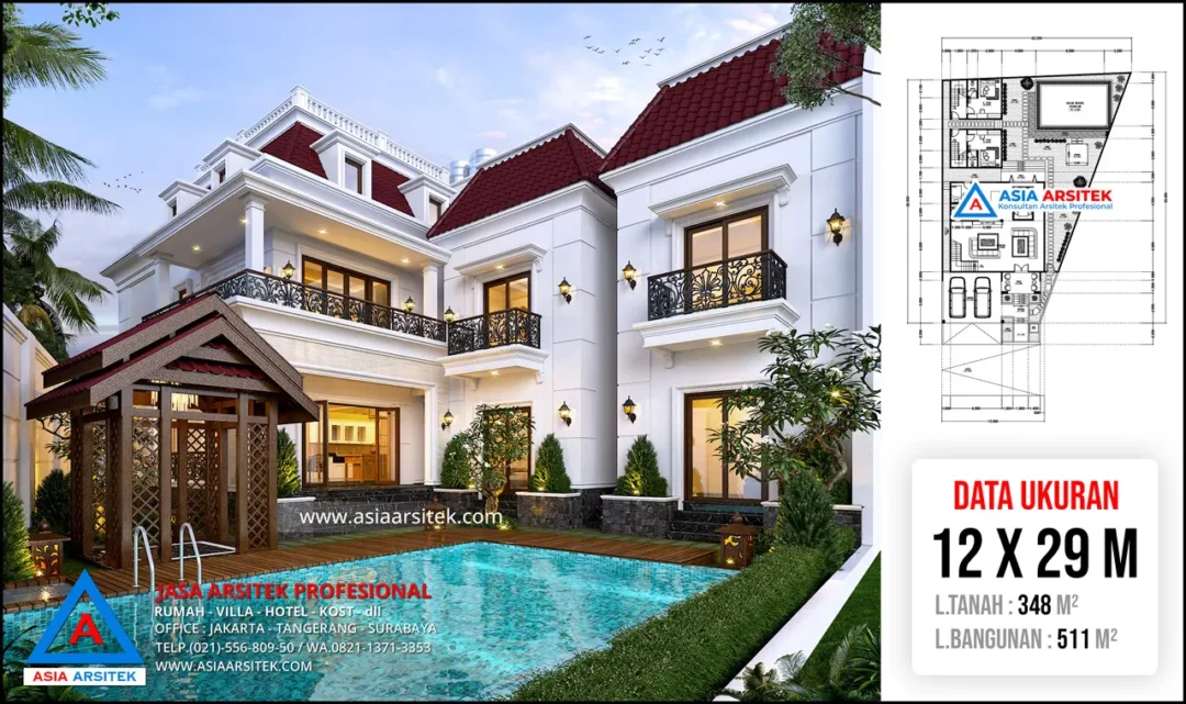 Jasa Arsitek Desain Rumah Tropis 2 Lantai di Sentul Bogor