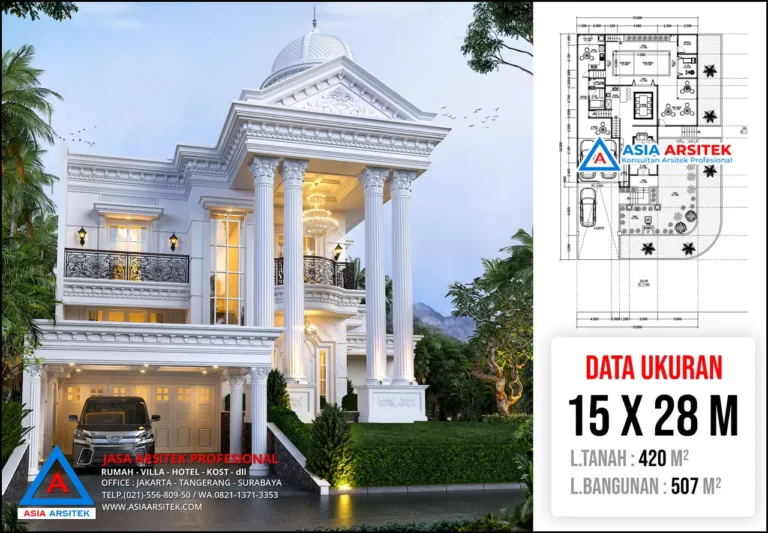 Jasa Desain Rumah Mewah Klasik di Palembang