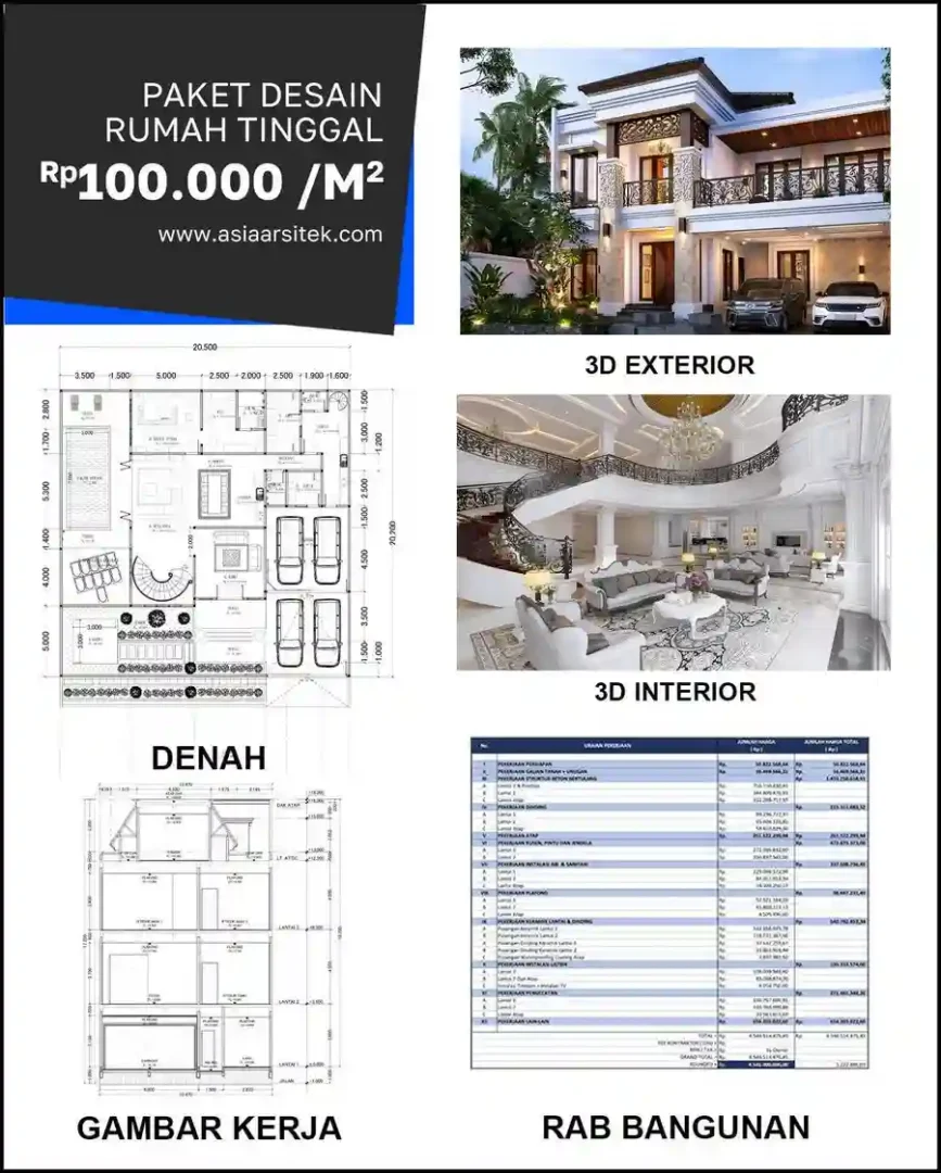 Jasa Desain Rumah di Binong harga desain rumah
