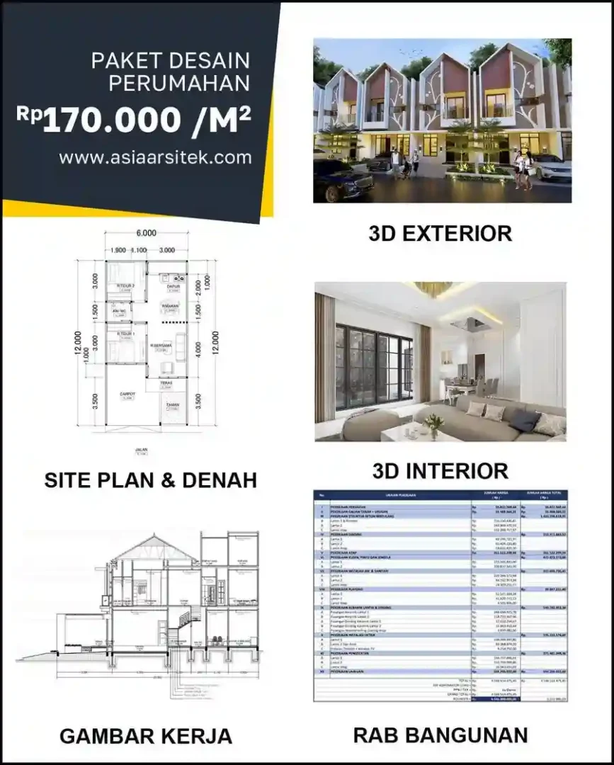 Jasa Desain Rumah di Cigadung harga arsitek rumah
