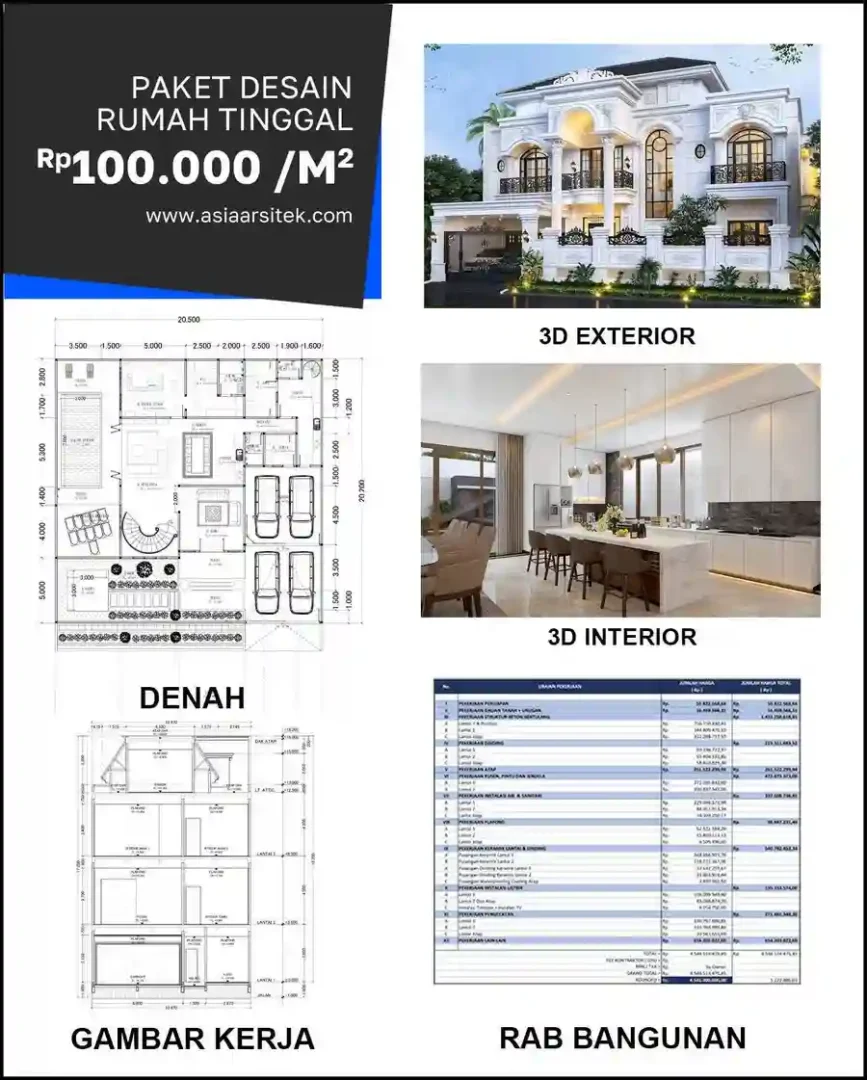 Jasa Desain Rumah di Cijerah harga desain rumah