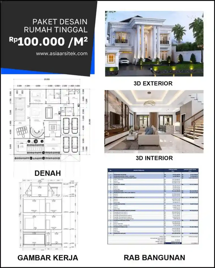 Jasa Desain Rumah di Jatihandap harga desain rumah