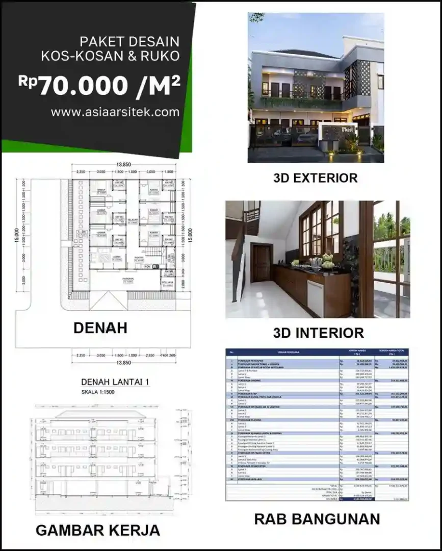 Jasa Desain Rumah di Karangpamulang biaya arsitek rumah