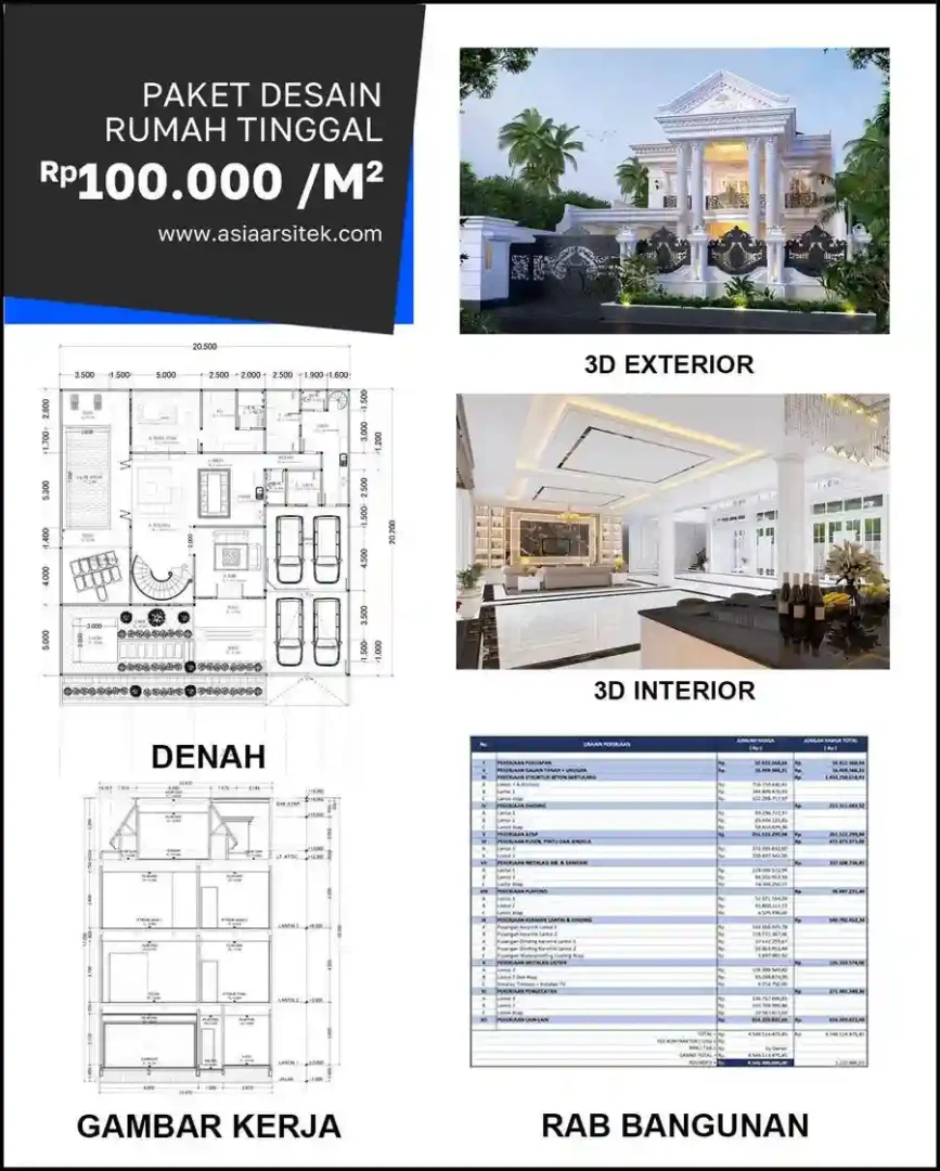 Jasa Desain Rumah di Lingkar Selatan harga desain rumah