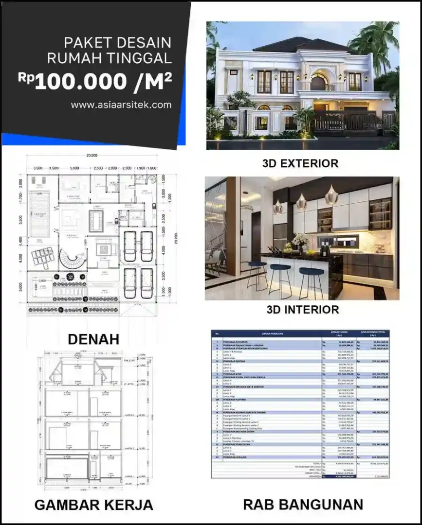 Jasa Desain Rumah di Malabar harga desain rumah