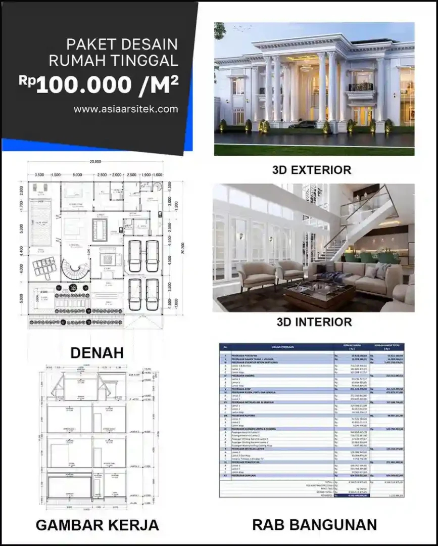 Jasa Desain Rumah di Neglasari harga desain rumah