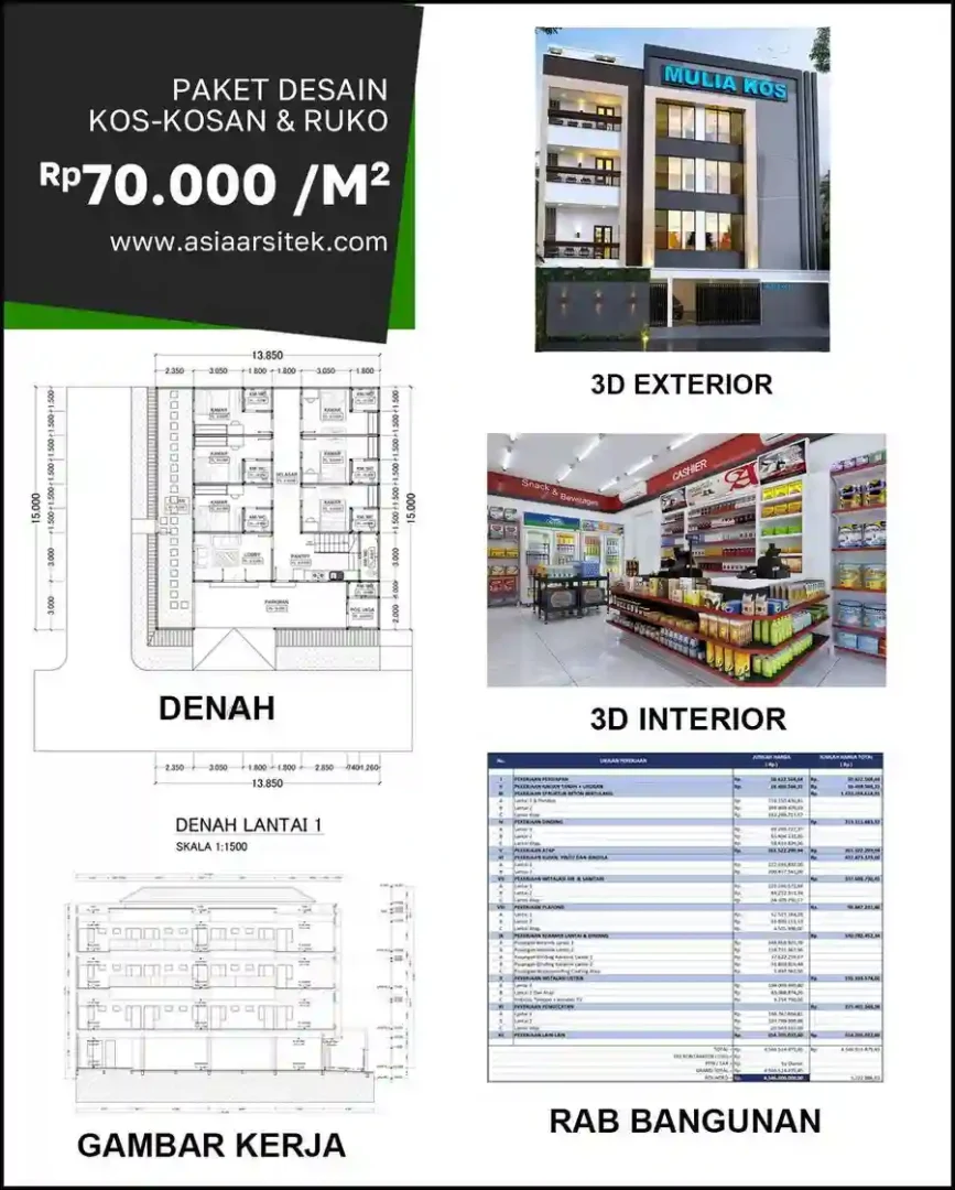 Jasa Desain Rumah di Neglasari biaya arsitkk rumah