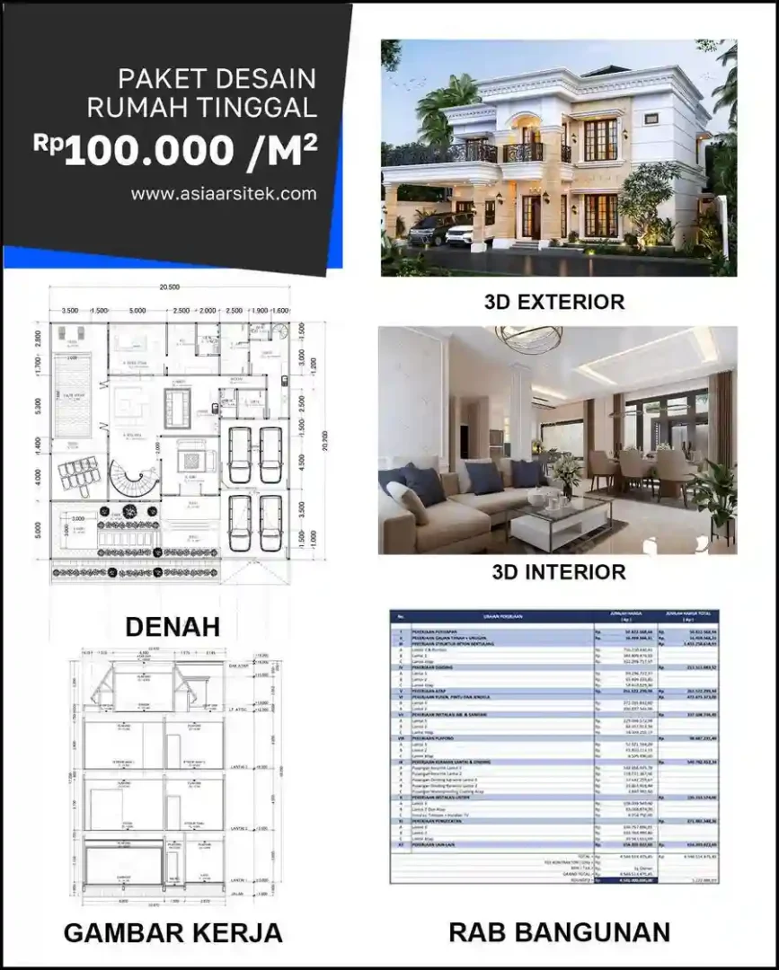 Jasa Desain Rumah di Padasuka harga desain rumah