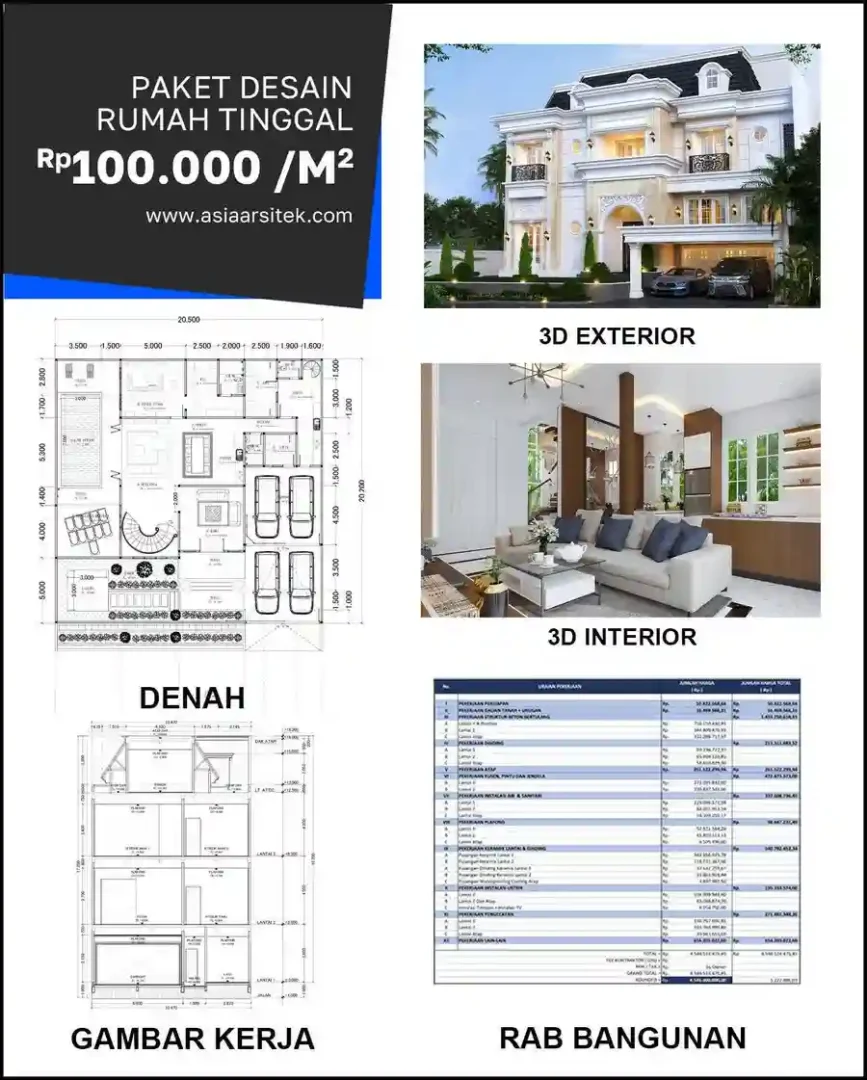 Jasa Desain Rumah di Paledang Bandung harga desain rumah