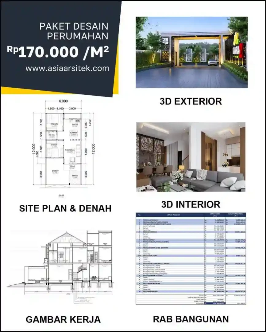 Jasa Desain Rumah di Pasir Impun harga arsitek rumah