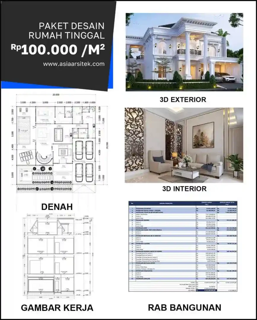 Jasa Desain Rumah di Pasirlayung harga desain rumah