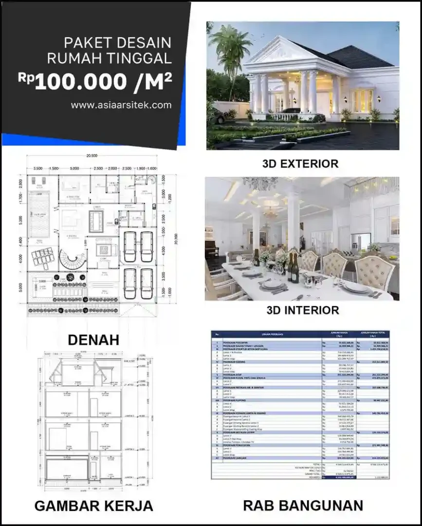 Jasa Desain Rumah di Sekejati harga desain rumah