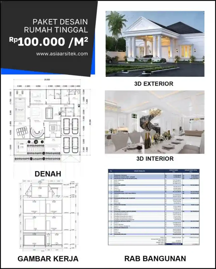 Jasa Desain Rumah di Sukamaju Bandung harga desain rumah