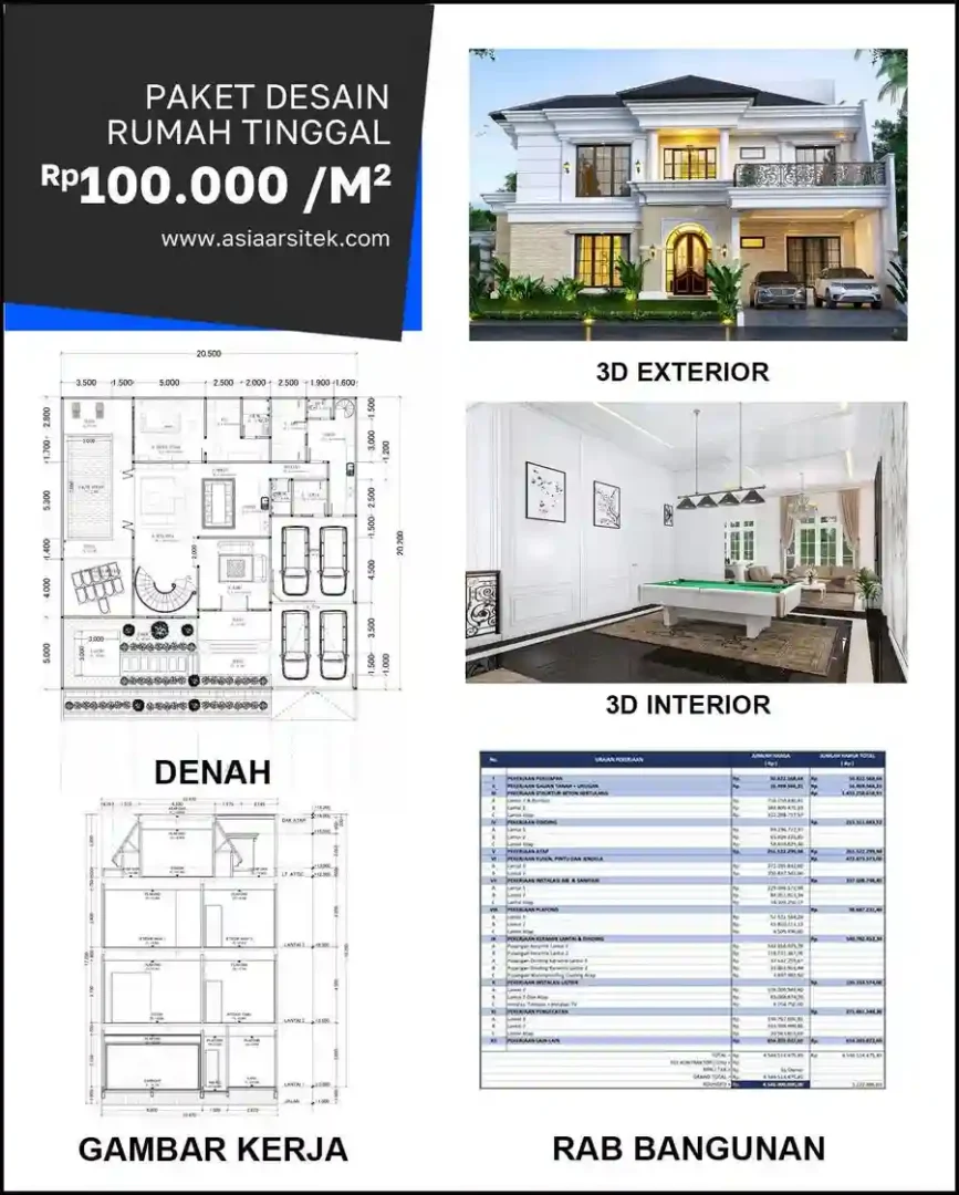 Jasa Desain Rumah di Turangga harga desain rumah