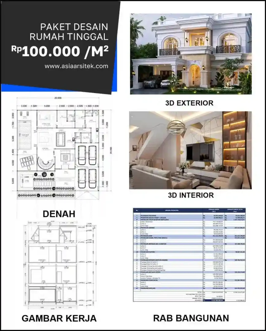 Jasa Desain Rumah di Warungmuncang harga desain rumah