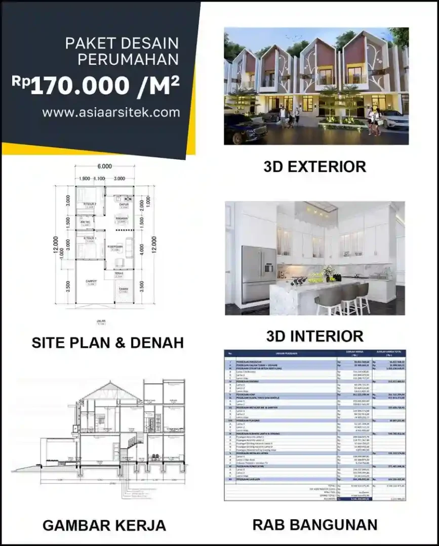 Jasa Desain Rumah di Warungmuncang harga arsitek rumah
