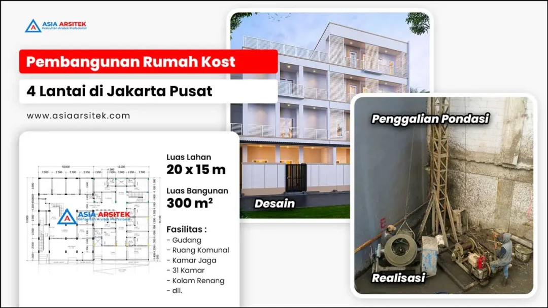 Pembangunan Rumah Kost 4 Lantai Di Jakarta Pusat