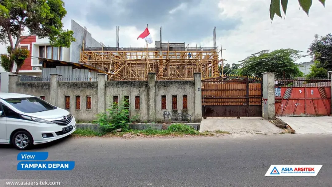 Pembangunan Rumah Tinggal Mewah Klasik 2 Lantai Di Jakarta Timur Bagian Depan