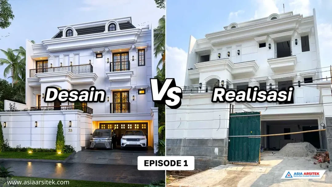 Pembangunan Rumah Tinggal Mewah Tropis 3 Lantai Di Jakarta Timur vs