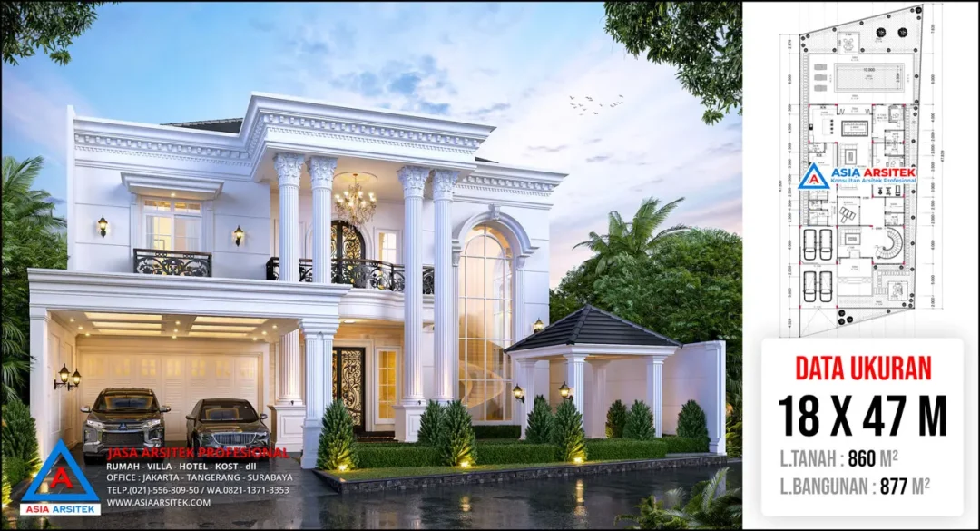 Jasa Arsitek Desain Rumah Klasik 2 Lantai di Selebar Bengkulu