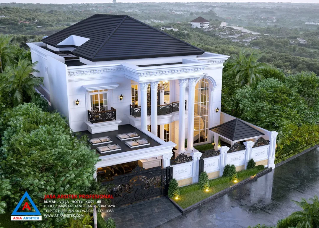 Jasa Arsitek Desain Rumah Klasik 2 Lantai di Selebar Bengkulu atas