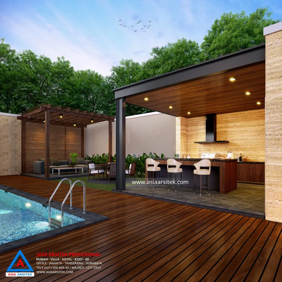 Jasa Arsitek Desain Rumah Mewah Modern 3 Lantai di Bekasi area santai