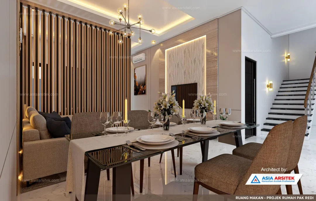 Jasa Arsitek Desain Rumah Minimalis 2 Lantai di Bogor Barat ruang makan