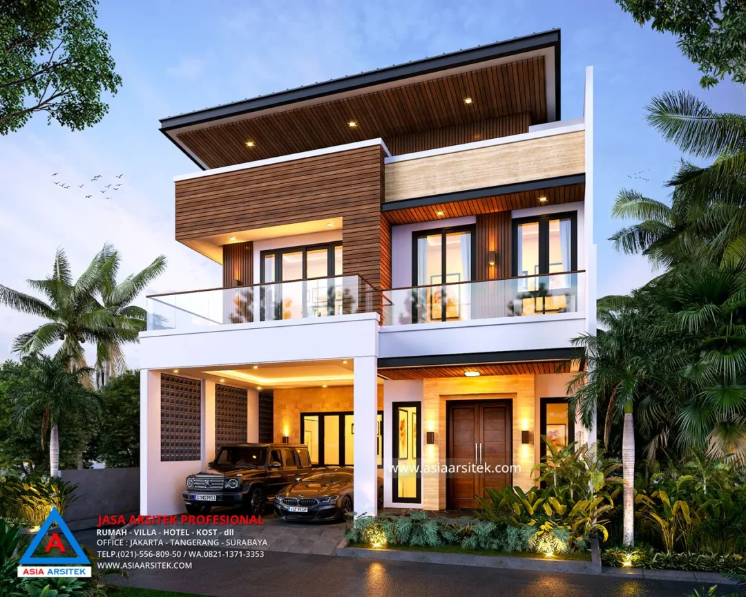 Jasa Arsitek Desain Rumah Minimalis 2 Lantai di Bogor Barat fasad
