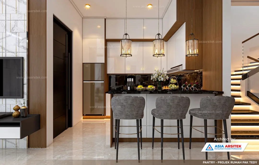 Jasa Arsitek Desain Rumah Minimalis 2 Lantai di Cipondoh Tangerang pantry