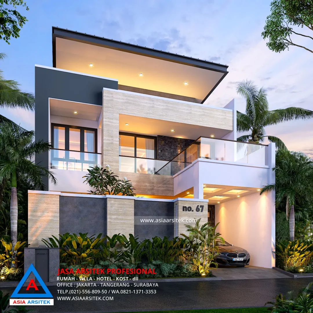 Jasa Arsitek Desain Rumah Minimalis 2 Lantai di Cipondoh Tangerang kiri