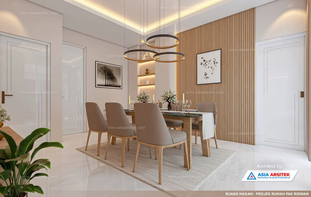 Jasa Arsitek Desain Rumah Minimalis 2 Lantai di Gresik Jawa Timur ruang makan