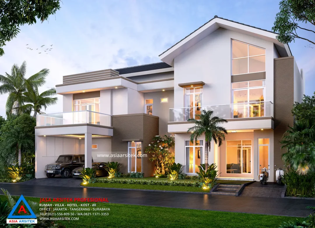 Jasa Arsitek Desain Rumah Minimalis 2 Lantai di Gresik Jawa Timur kanan