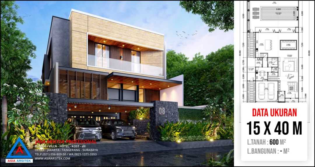 Jasa Arsitek Desain Rumah Minimalis Modern 3 Lantai di Bekasi