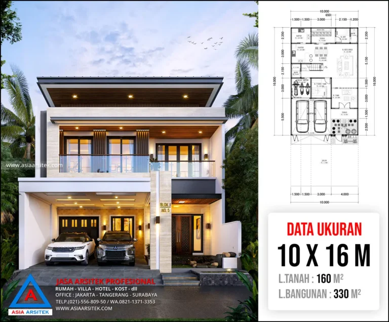Jasa Arsitek Desain Rumah Minimalis Modern 3 Lantai di Pondok Melati Bekasi