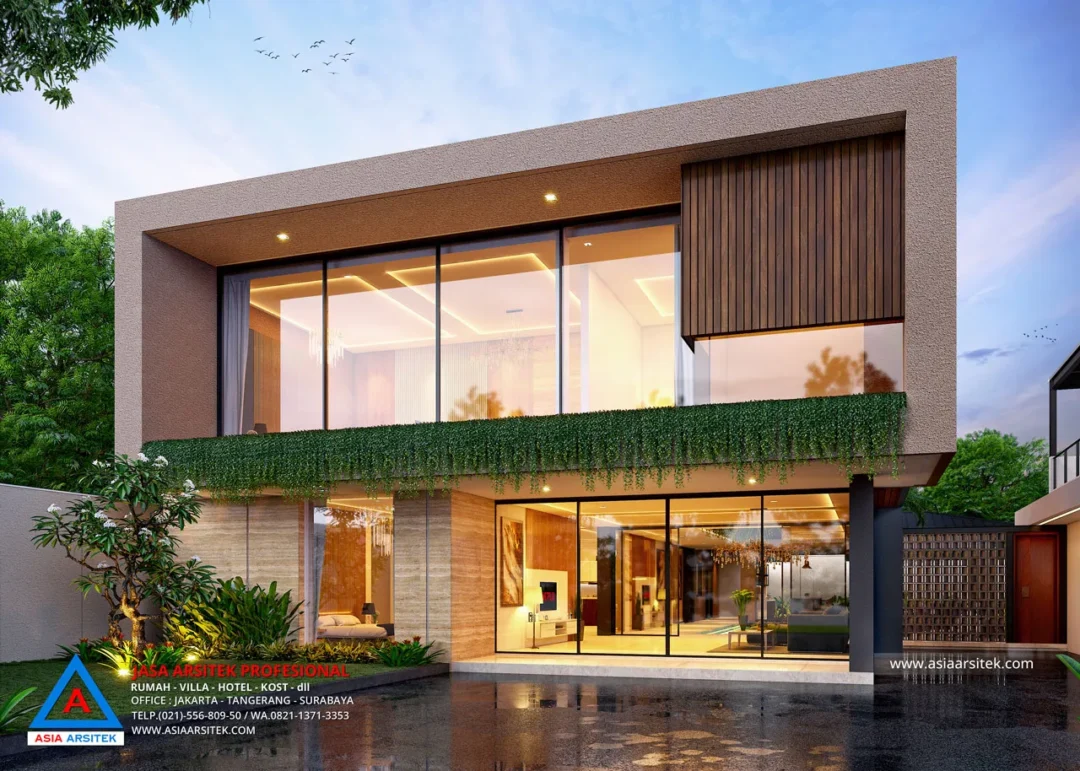 Jasa Arsitek Desain Rumah Modern 2 Lantai di Bekasi fasad