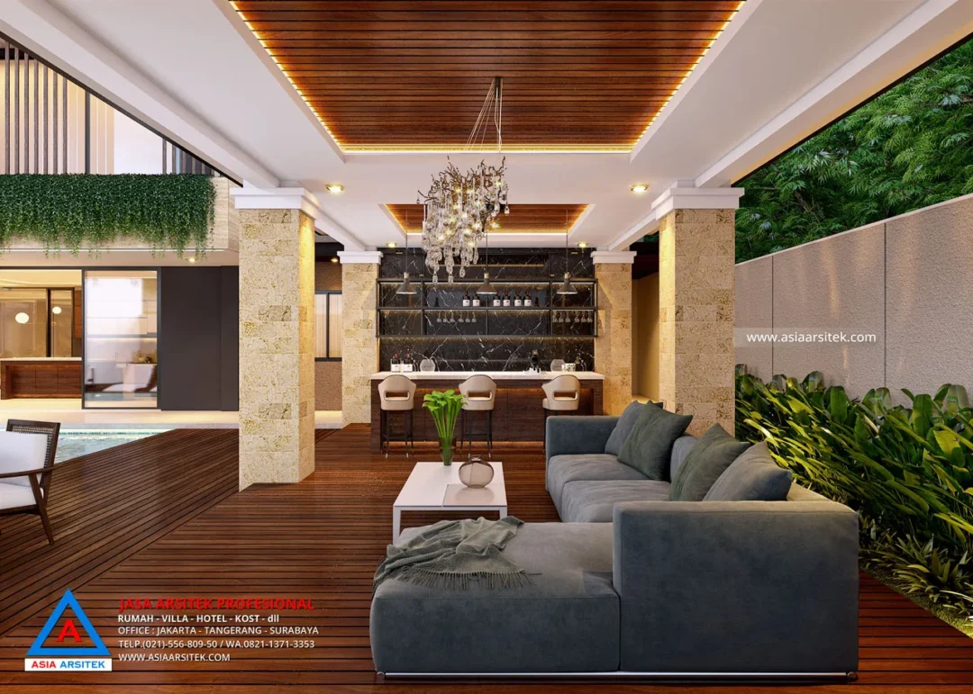 Jasa Arsitek Desain Rumah Modern 2 Lantai di Bekasi bbq