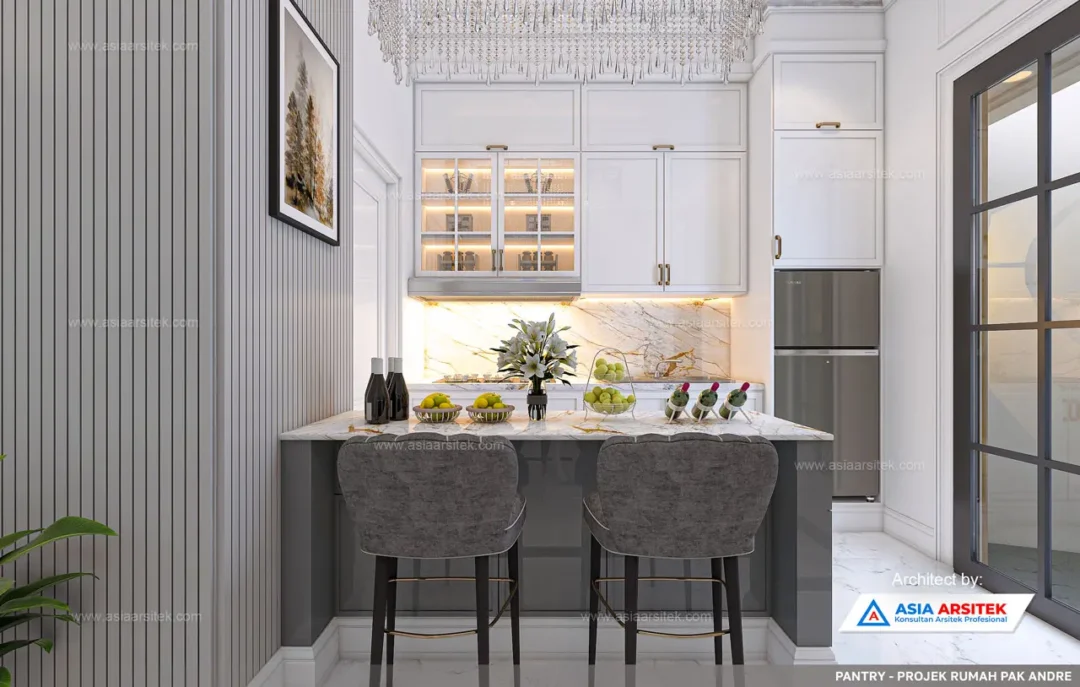 Jasa Arsitek Desain Rumah Tropis 2 Lantai di Tangerang pantry