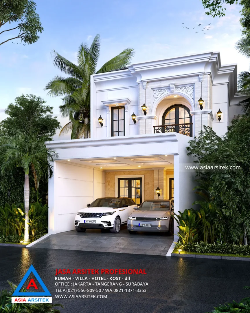 Jasa Arsitek Desain Rumah Tropis 2 Lantai di Tangerang kanan