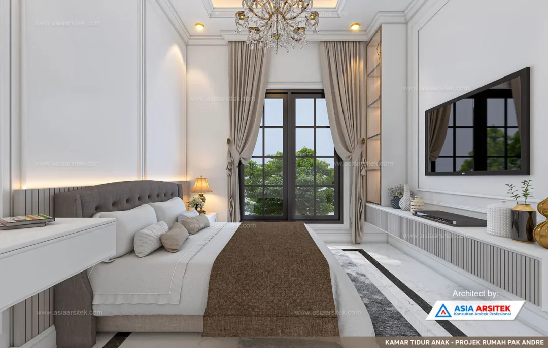 Jasa Arsitek Desain Rumah Tropis 2 Lantai di Tangerang kamar