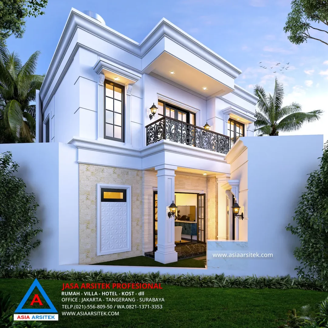 Jasa Arsitek Desain Rumah Tropis 2 Lantai di Tangerang belakang