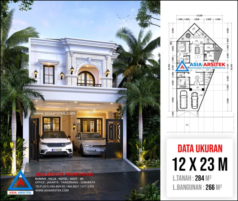Jasa Arsitek Desain Rumah Tropis 2 Lantai di Tangerang