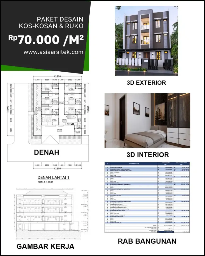 Jasa Desain Rumah di Benowo biaya arsitek rumah