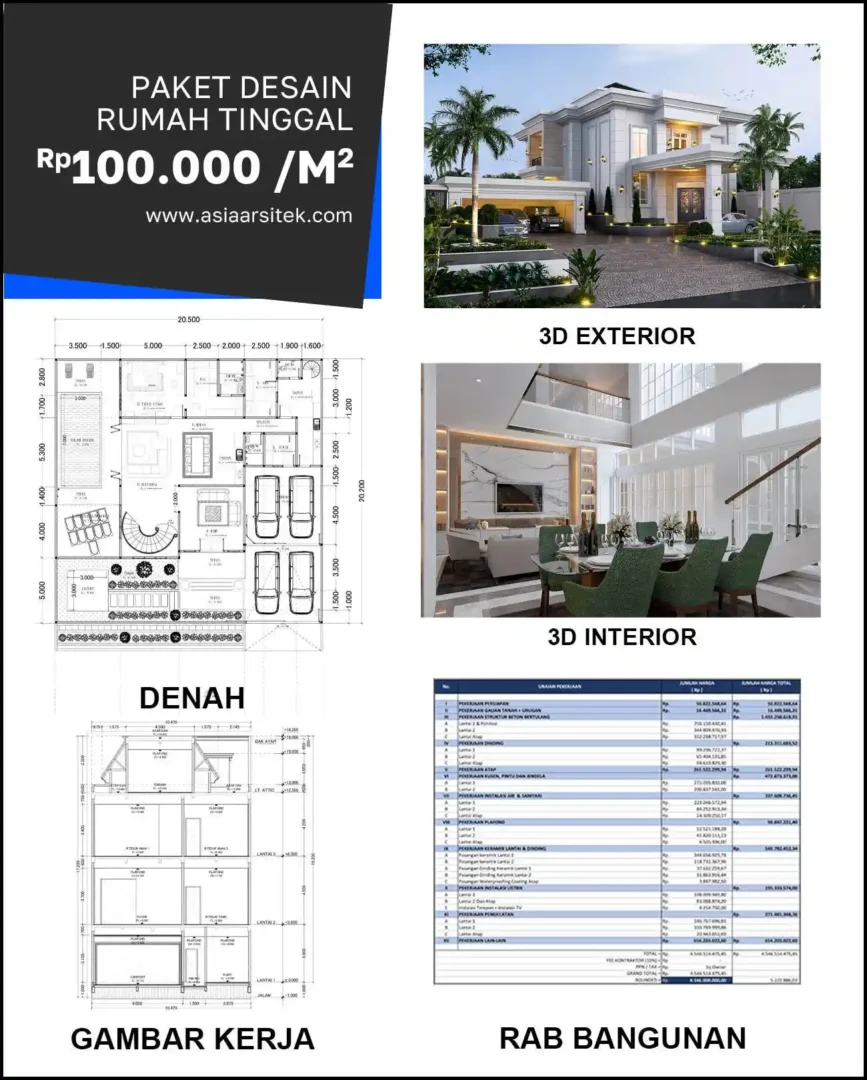Jasa Desain Rumah di Bubutan harga desain rumah