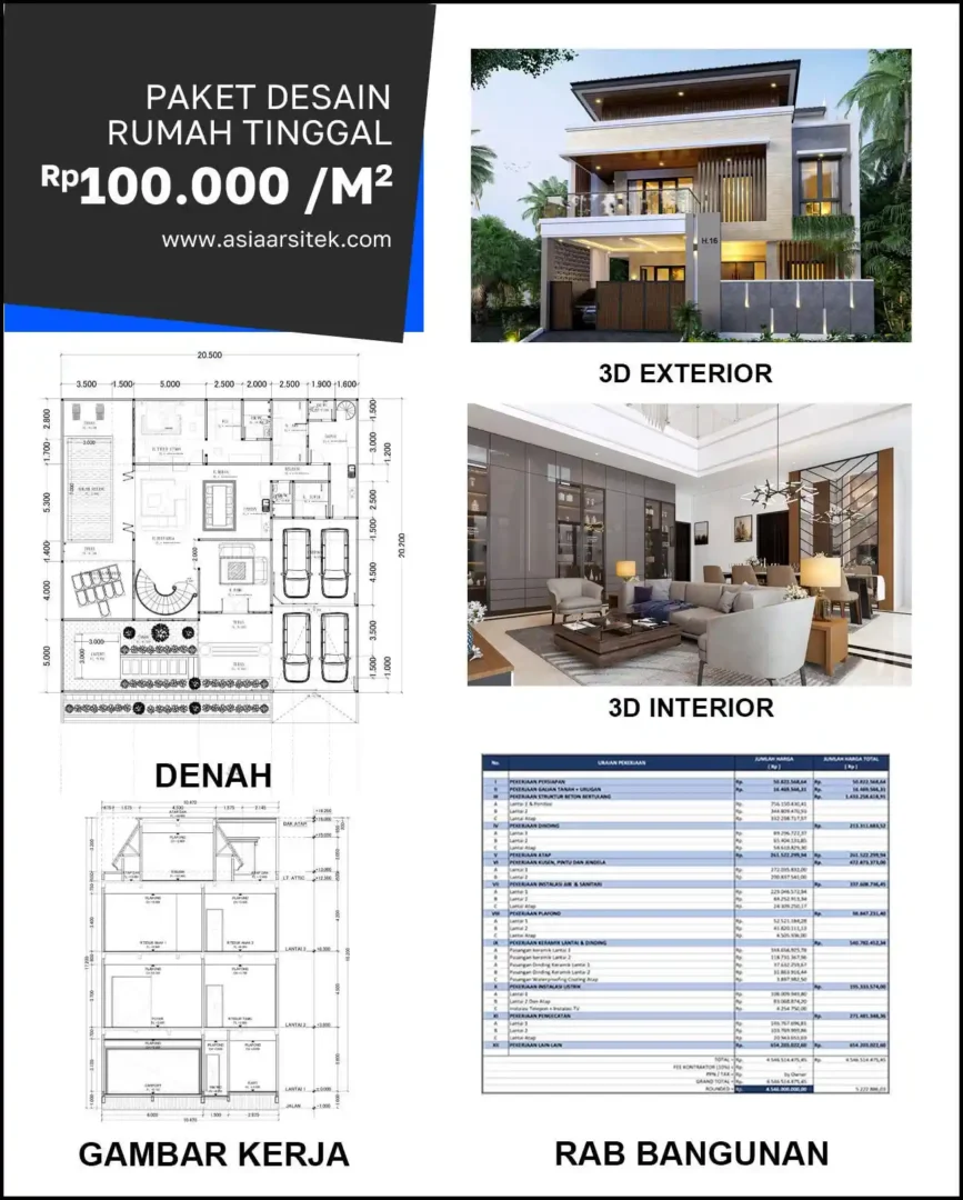 Jasa Desain Rumah di Bulakbanteng harga desain rumah