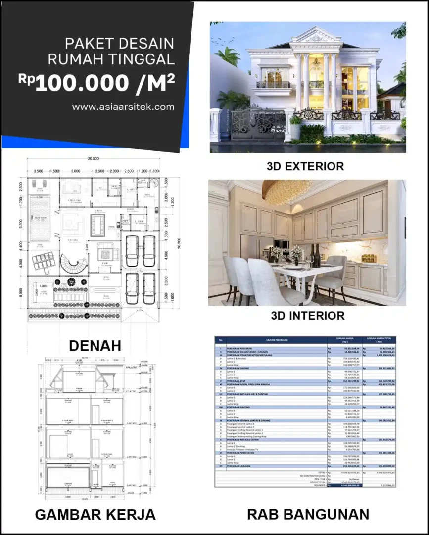 Jasa Desain Rumah di Darmo harga desain rumah